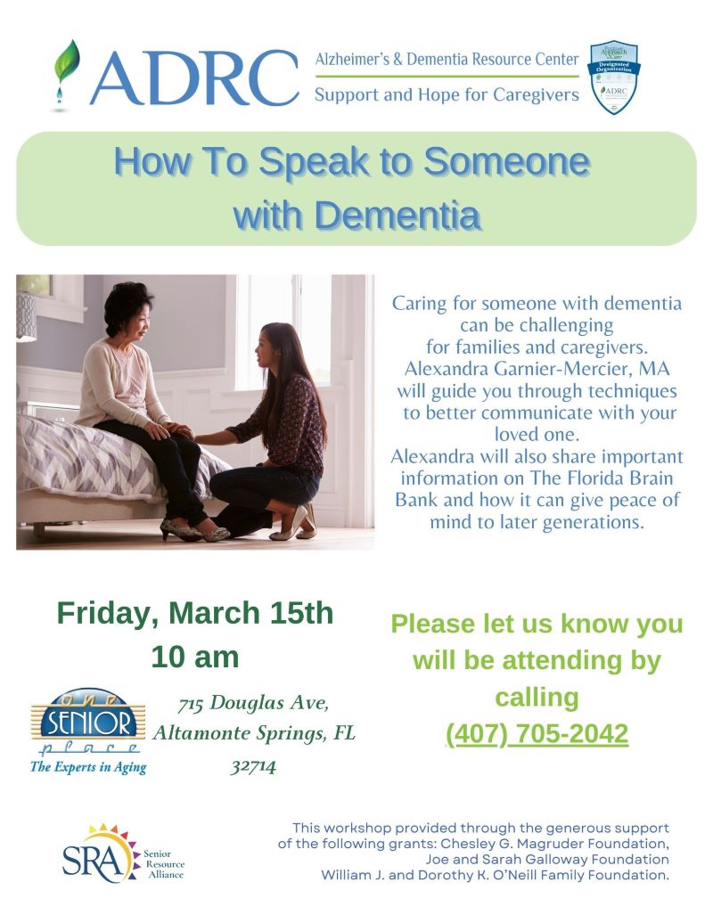 How To Speak to Someone with Dementia
