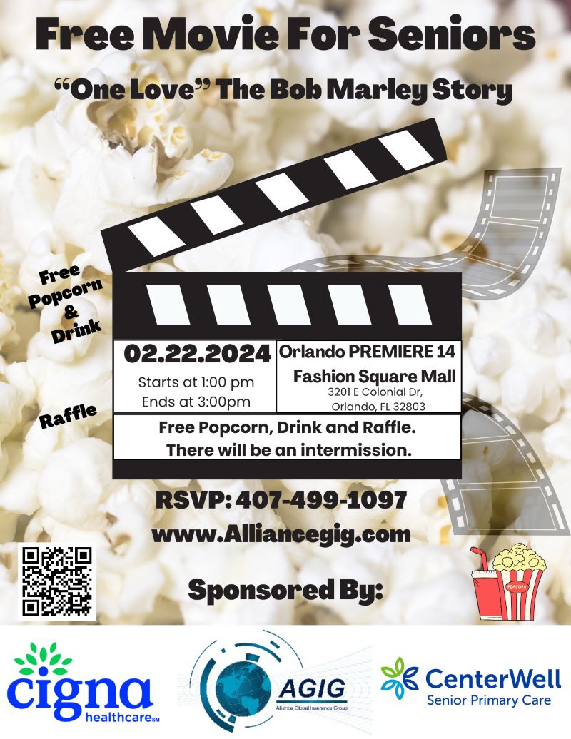 Free Movie For Seniors- "One Love"" The Bob Marley Story