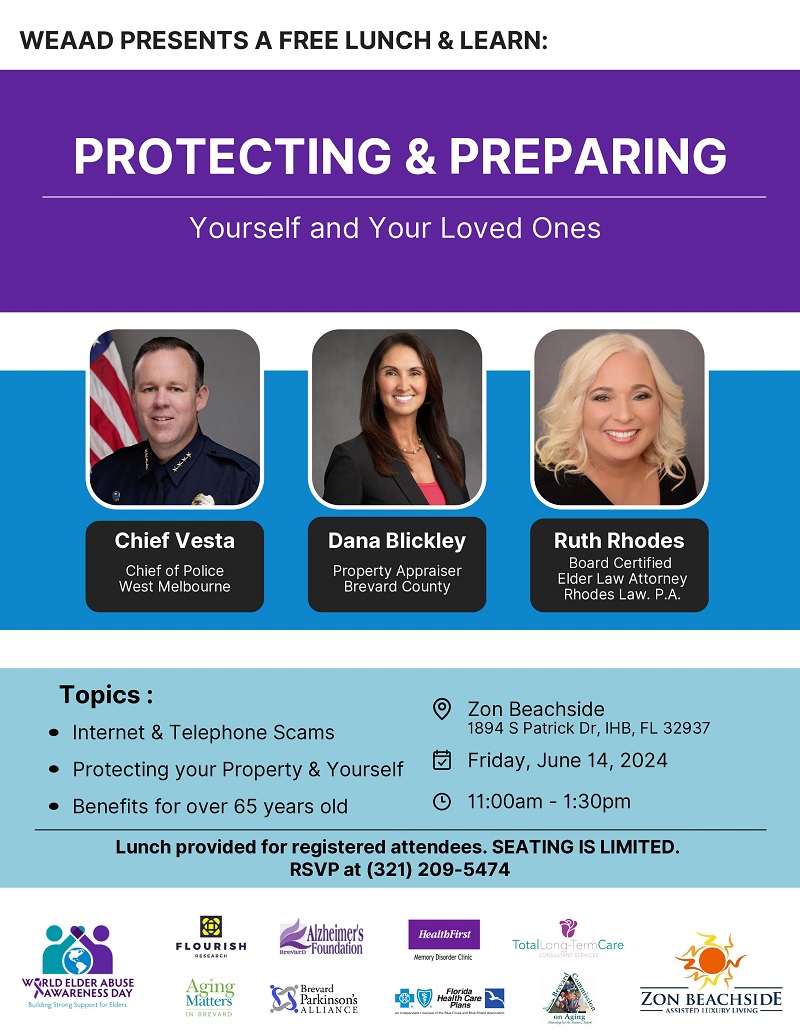 WEADD Presents: Protecting & Preparing Yourself and Your Loved Ones Lunch & Learn
