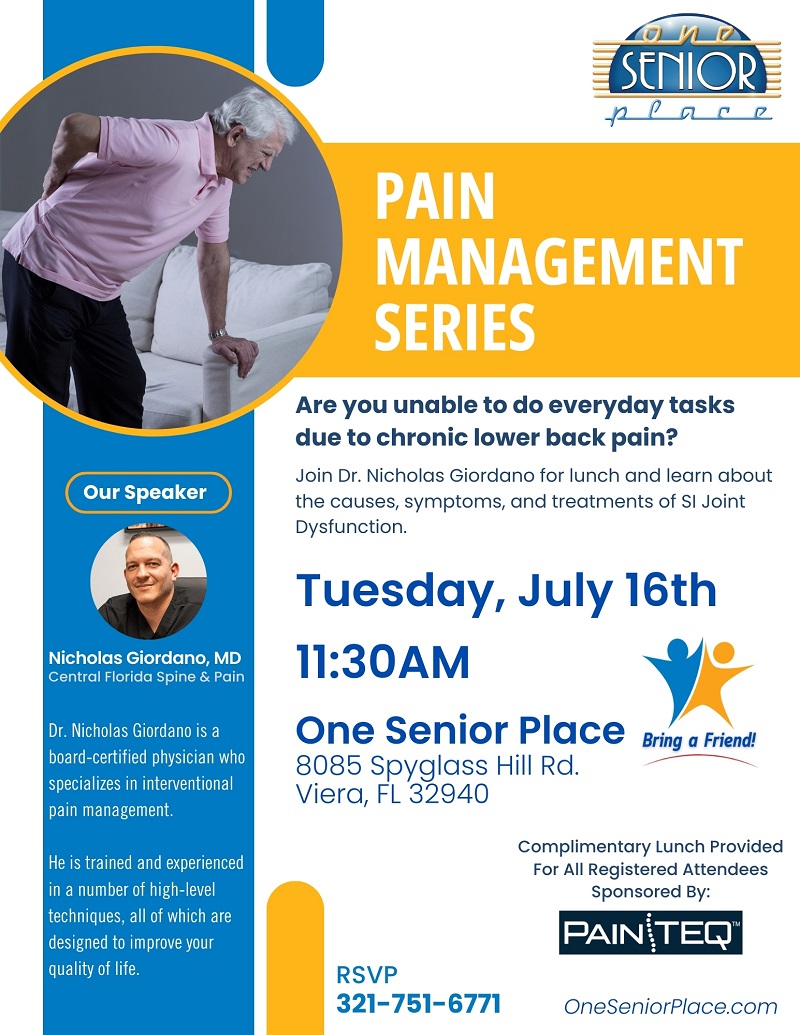 Pain Management Series: SI Joint Dysfunction Lunch & Learn w/ Dr. Nicholas Giordano