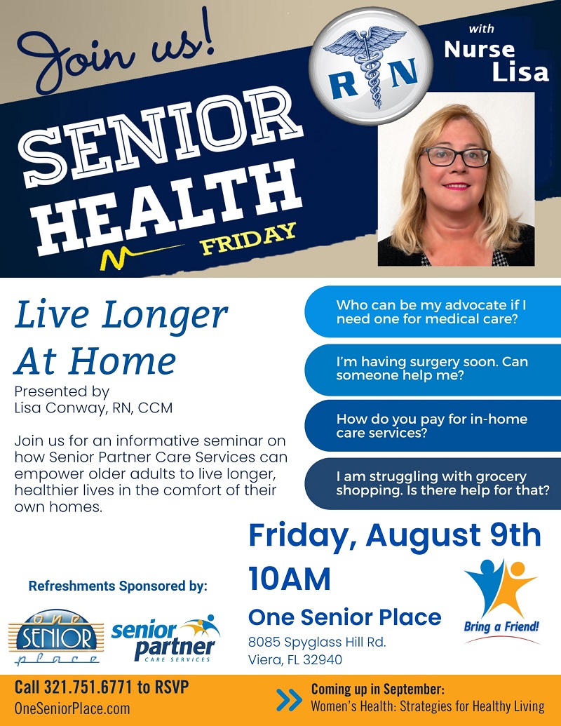 Senior Health Friday with Nurse Lisa: Live Longer At Home