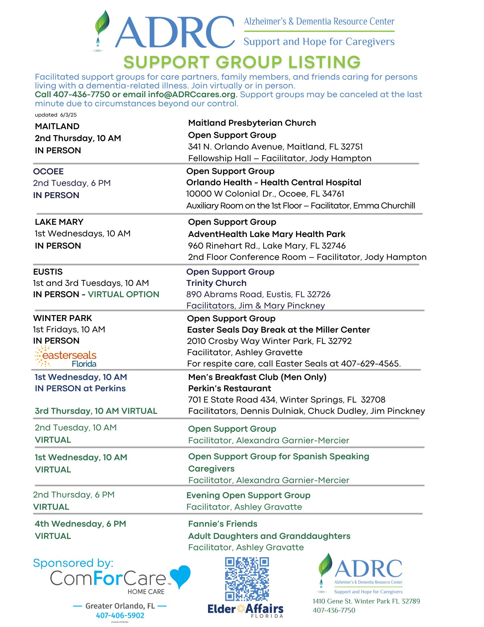 Fannie's Friends Adult Daughters and Granddaughters Alzheimer's & Dementia Support Group