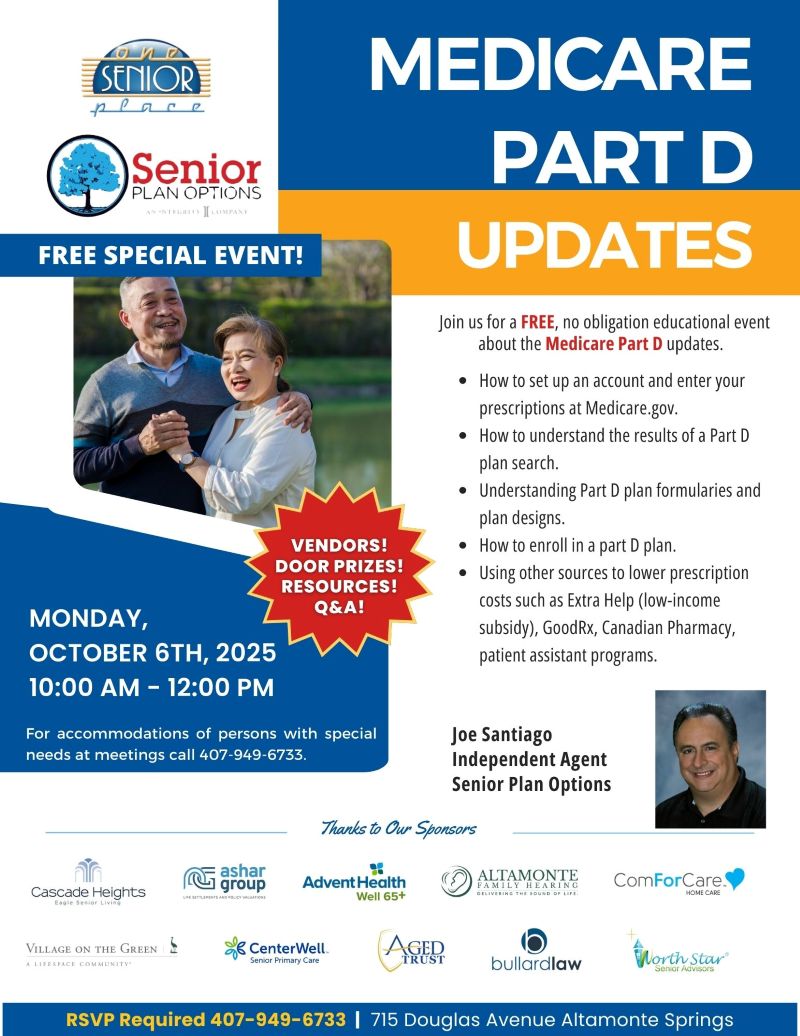 ***SPECIAL EVENT: Medicare Part D Updates