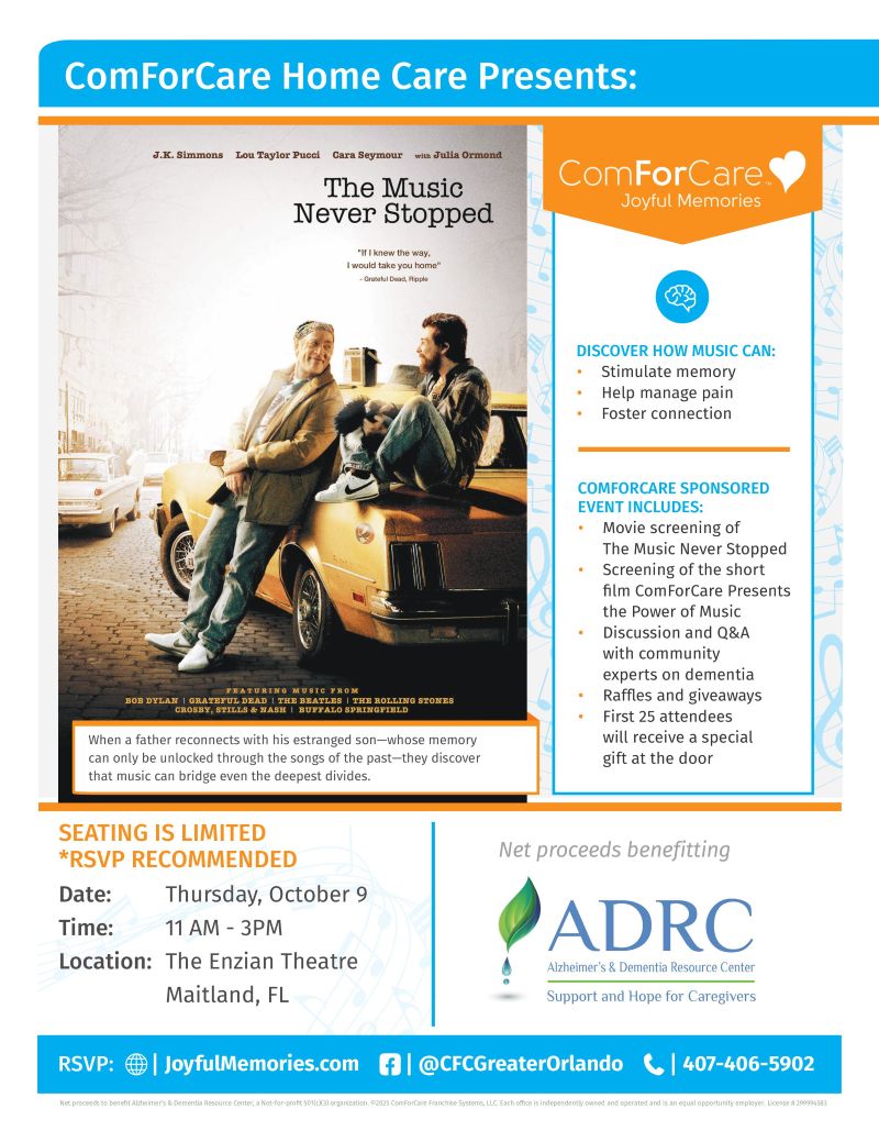 ComForCare Home Care Presents: The Music Never Stopped