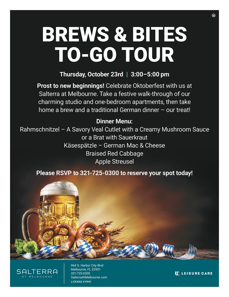 Brews & Bites To-Go Tour at Salterra at Melbourne