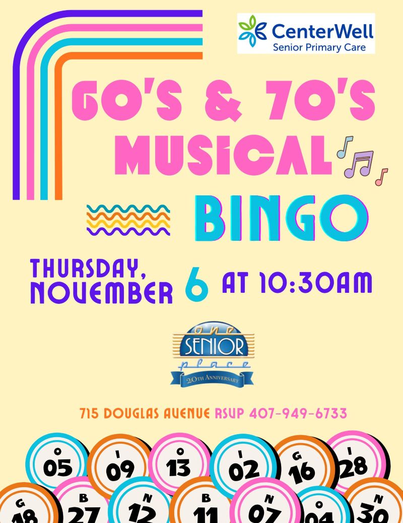 60's & 70's Musical Bingo
