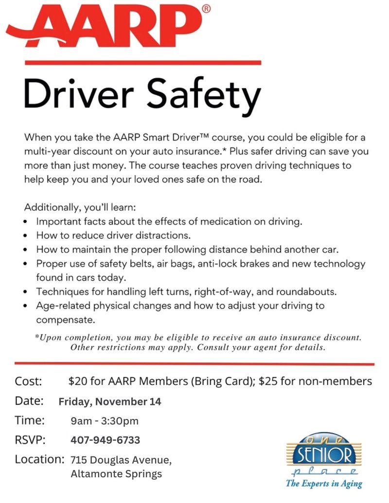 AARP Safety Drivers Course