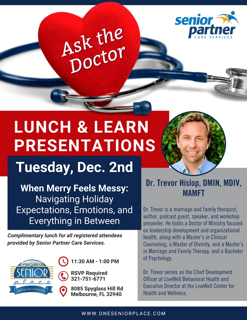 Ask The Doctor Lunch & Learn Series w/ Dr. Trevor Hislop