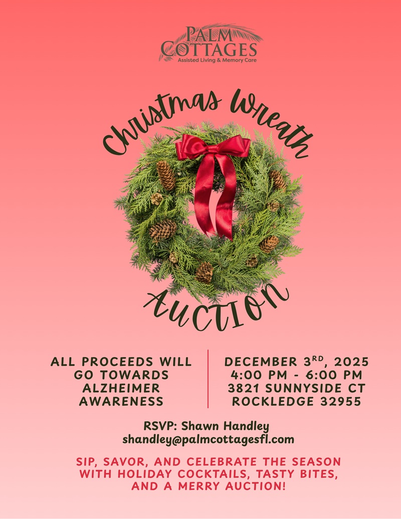 Christmas Wreath Auction at Palm Cottages