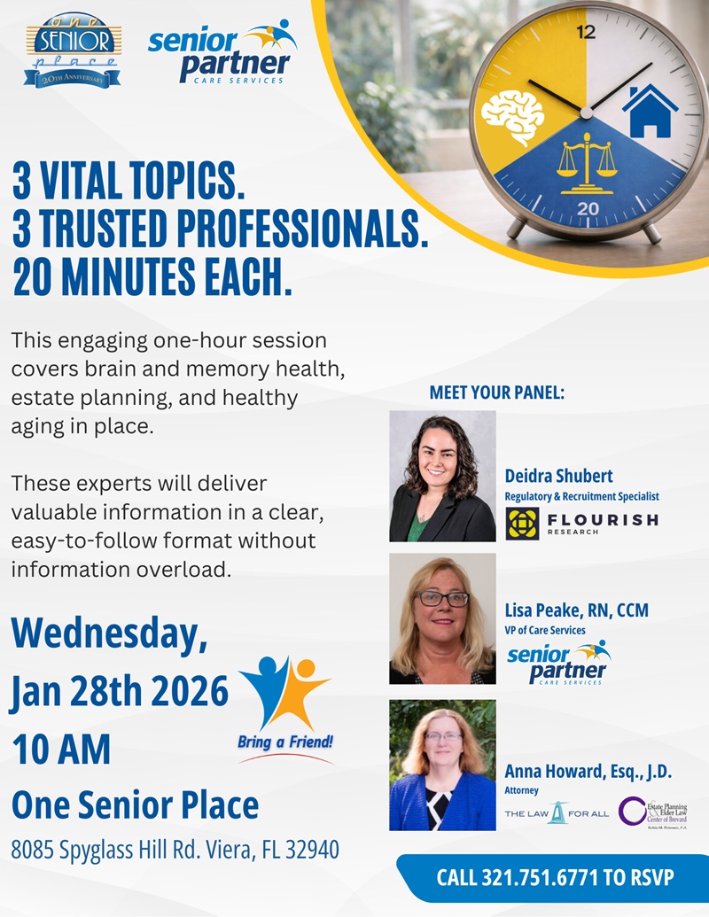 Power Health Hour: 3 Vital Topics. 3 Trusted Professionals. 20 Minutes Each