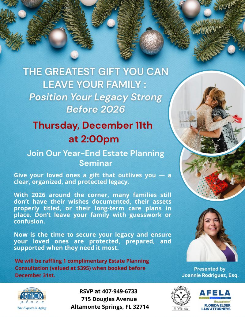 The Greatest Gift You Can Leave Your Family: Position your legacy strong before 2026