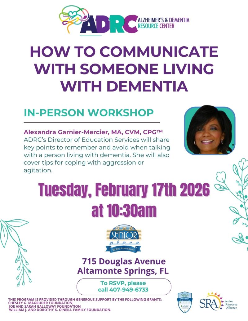 Communication and Dementia Workshop