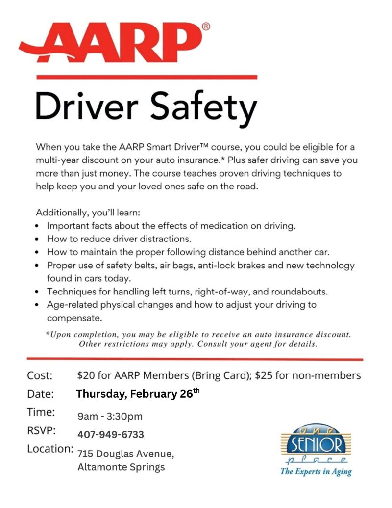 AARP Drivers Safety Class