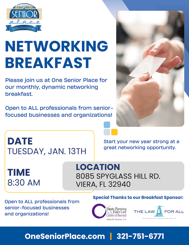 One Senior Place Networking Breakfast