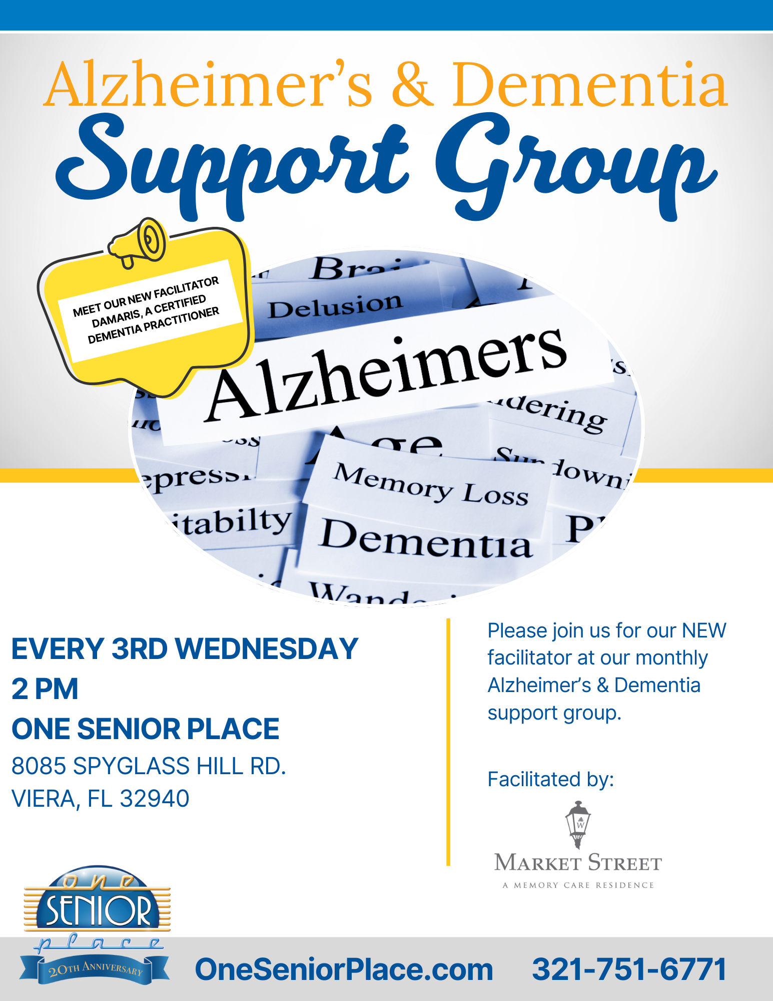 Alzheimer's / Dementia Support Group Hosted by Market Street