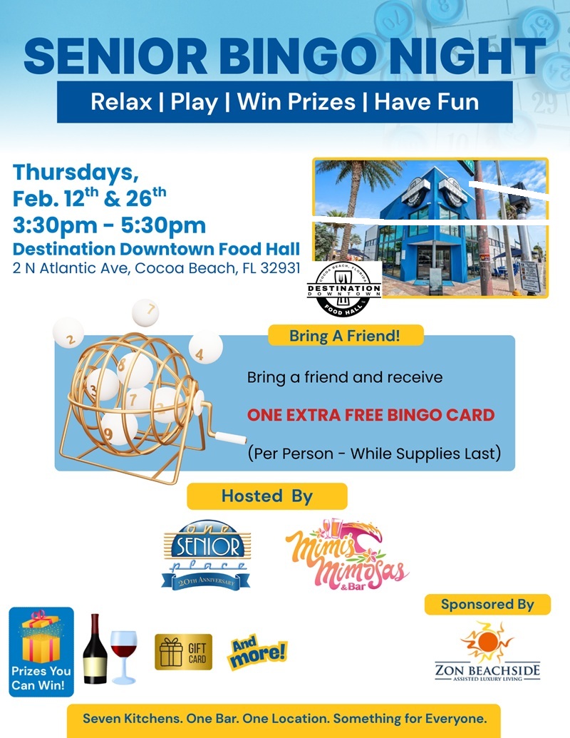 Senior Bingo Night at Destination Downtown Food Hall