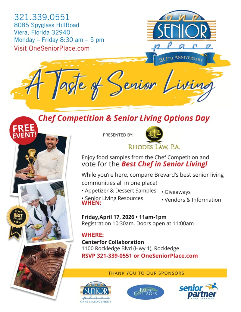 A Taste Of Senior Living: Chef Competition & Senior Living Options Day