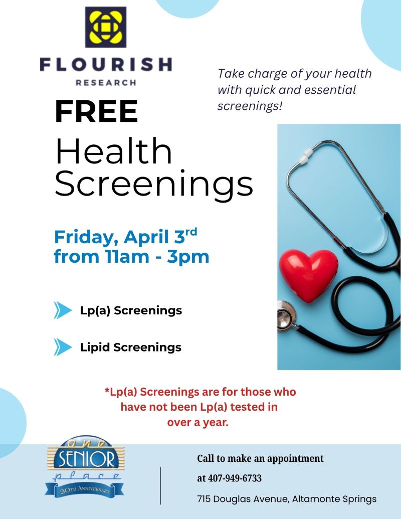 FREE Health Screenings: Lipid & Lp(a) Screenings