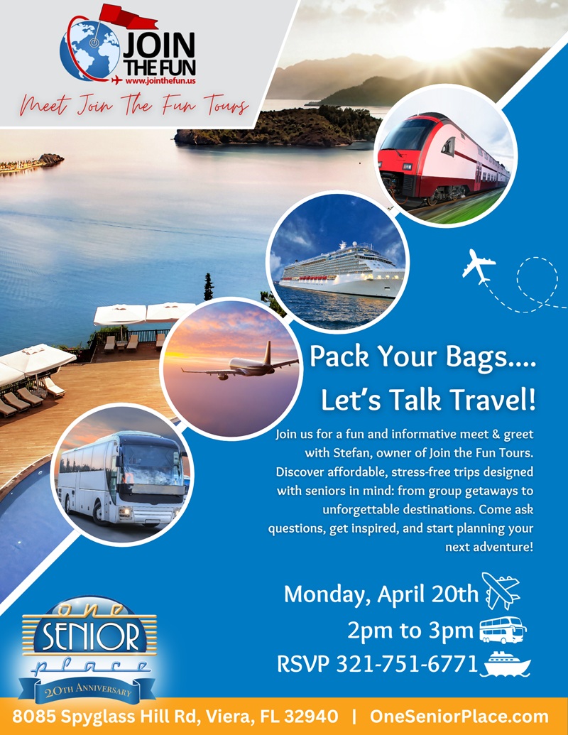 Pack Your Bags...Let's Talk Travel! Meet & Greet with Stefan's "Join the Fun Tours"