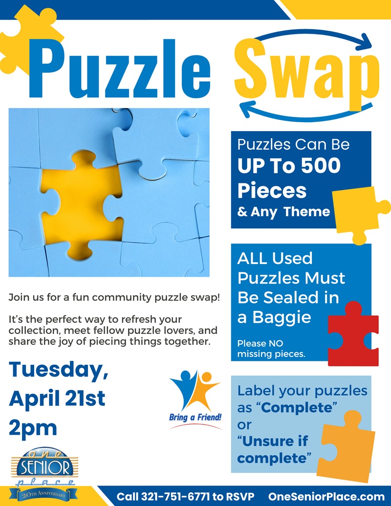 Puzzle Swap: Bring a Puzzle, Take a Puzzle!