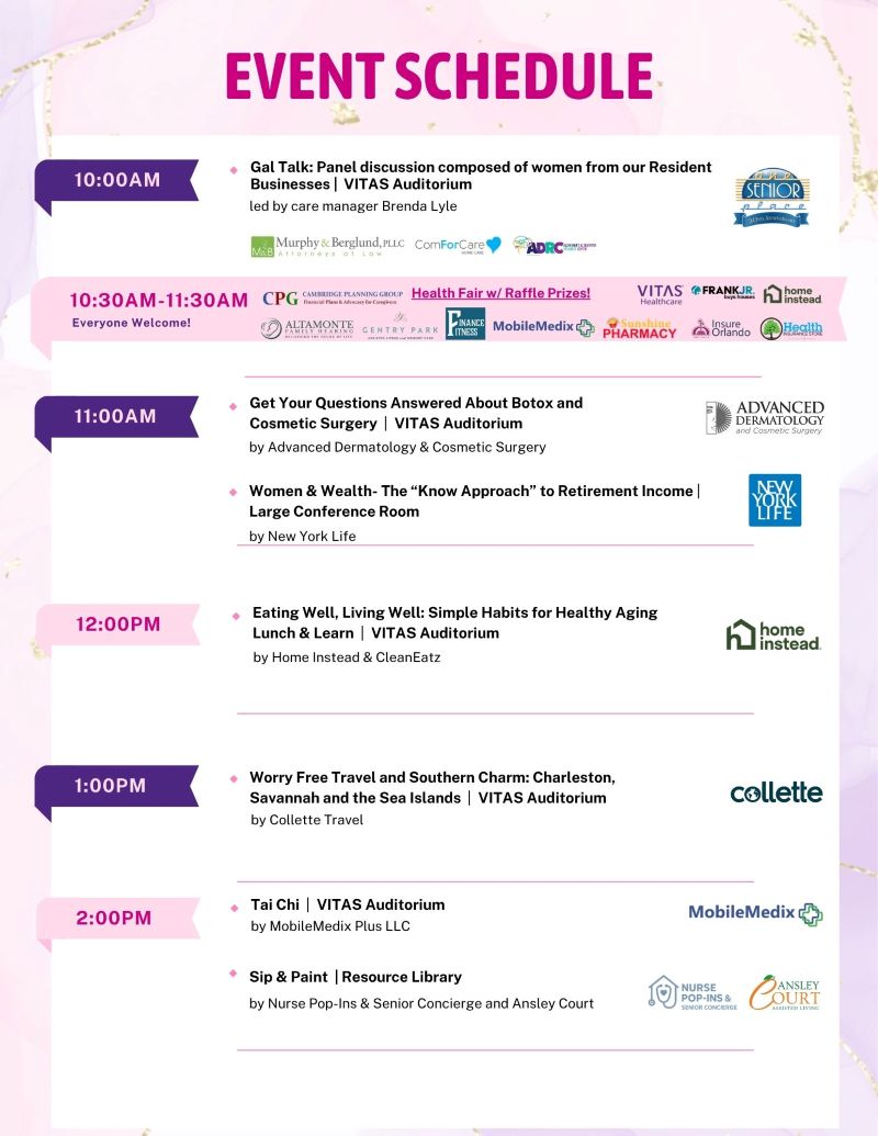 Women's Day 2026 - Event Schedule (Back)