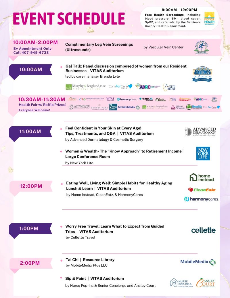 Women's Day 2026 - Event Schedule (Back)