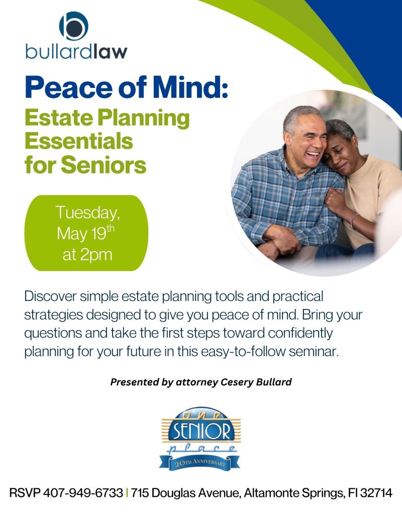 Peace of Mind: Estate Planning Essentials for Seniors