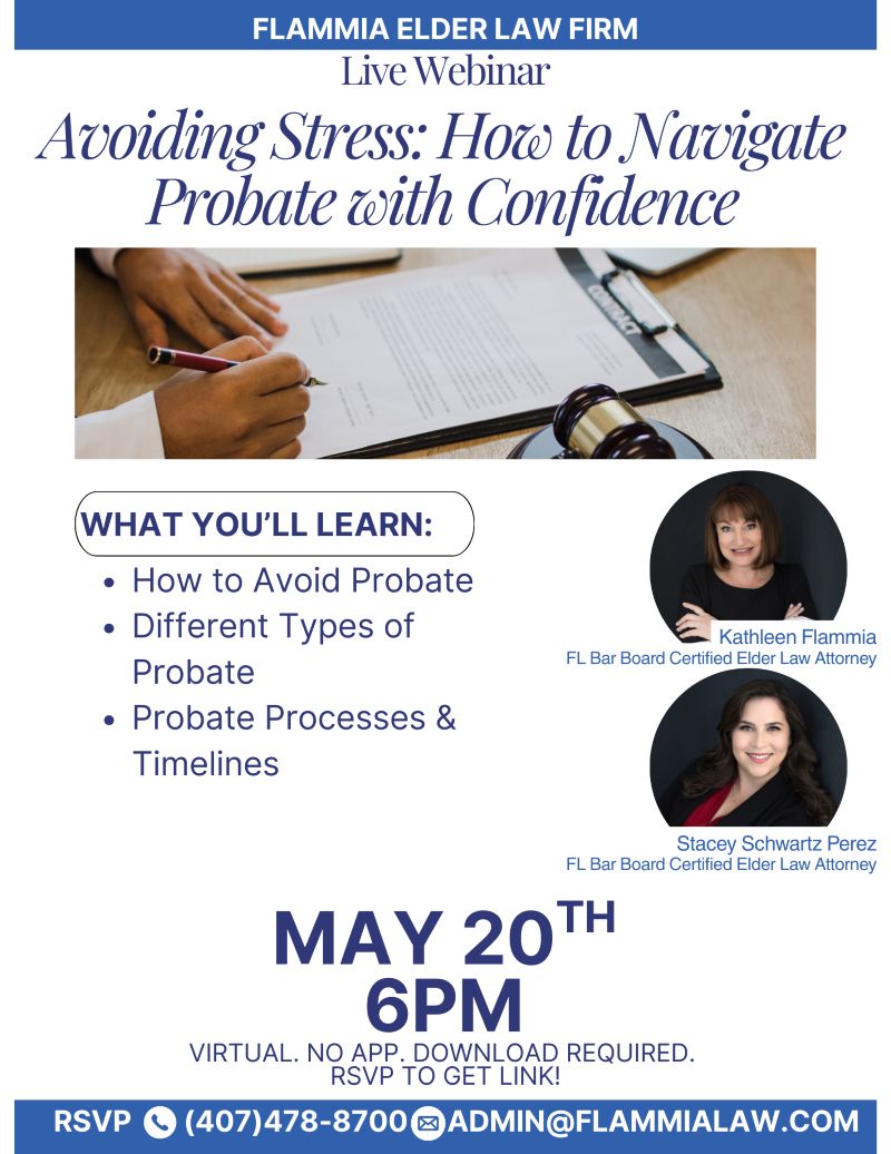 Live Webinar on Avoiding Stress: How to Navigate Probate with Confidence