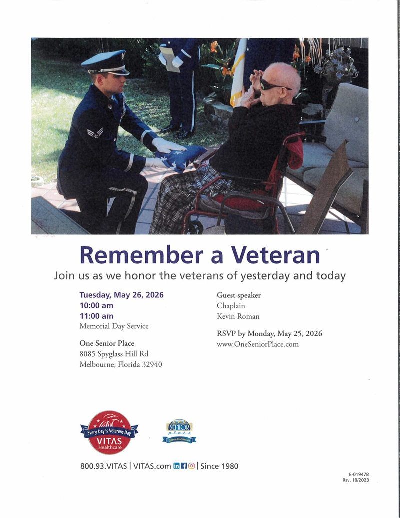 Remember a Veteran: Memorial Day Service