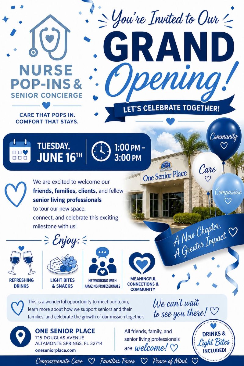 Nurse Pop-Ins & Senior Concierge Grand Opening