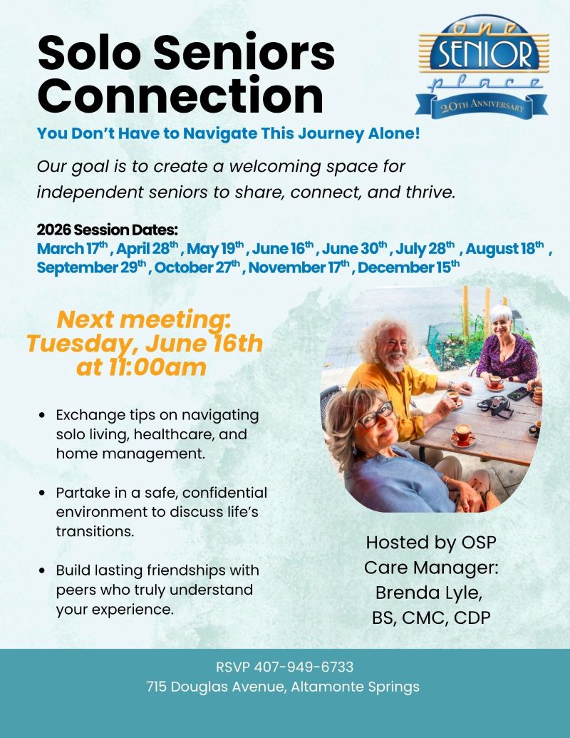 Solo Seniors Connection Support Group