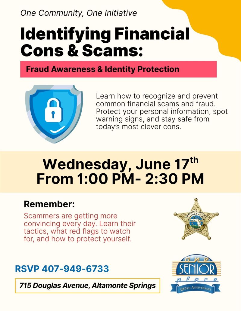 Identifying Financial Cons & Scams with the Seminole County Sheriff's Office
