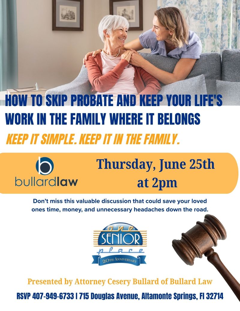 How to Skip Probate and Keep Your Life's Work in the Family Where it Belongs