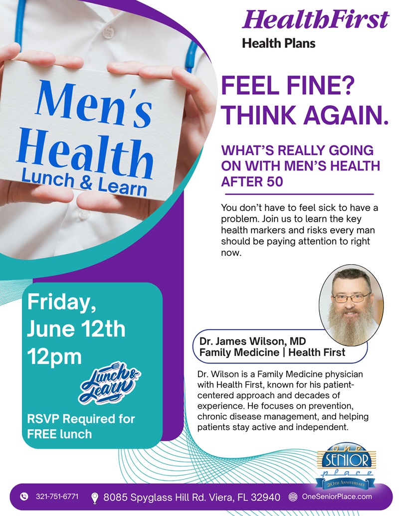 Men's Health Lunch & Learn: Feel Fine? Think Again - What's Really Going On With Men's Health After 50