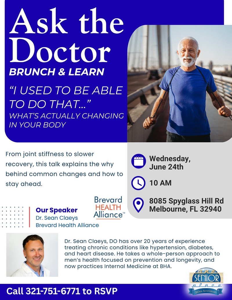 Ask the Doctor Brunch & Learn: "I Used To Be Able To Do That..." What's Actually Changing in Your Body