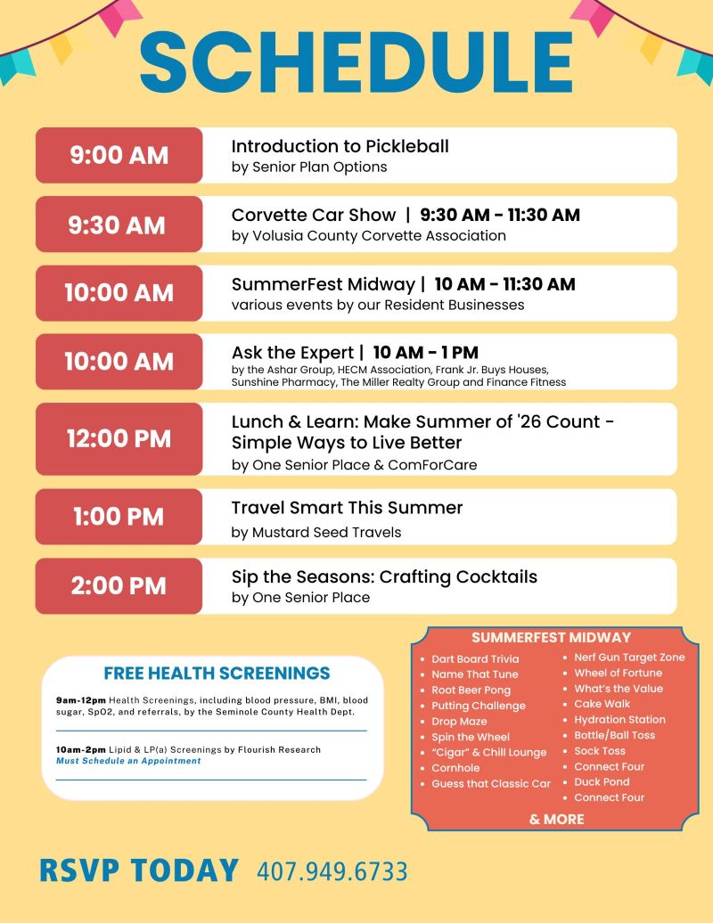 Summer Fest 2026 Events Schedule