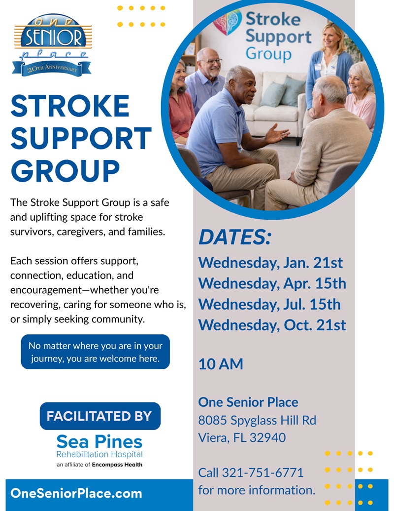 Stroke Support Group w/ Sea Pines Rehabilitation Hospital