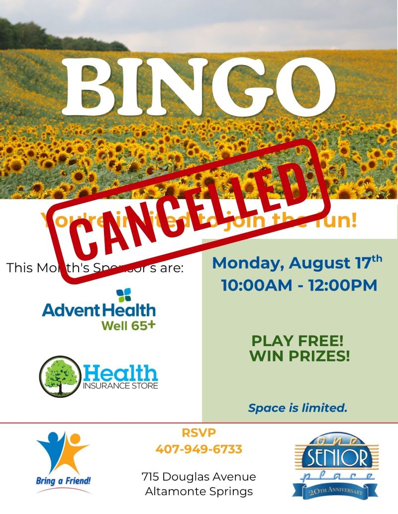 CANCELLED: Bingo