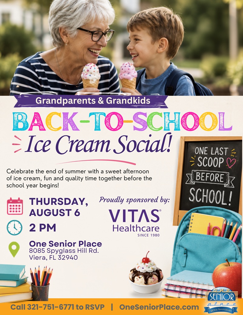 Grandparents & Grandkids Back-To-School Ice Cream Social! Hosted by VITAS