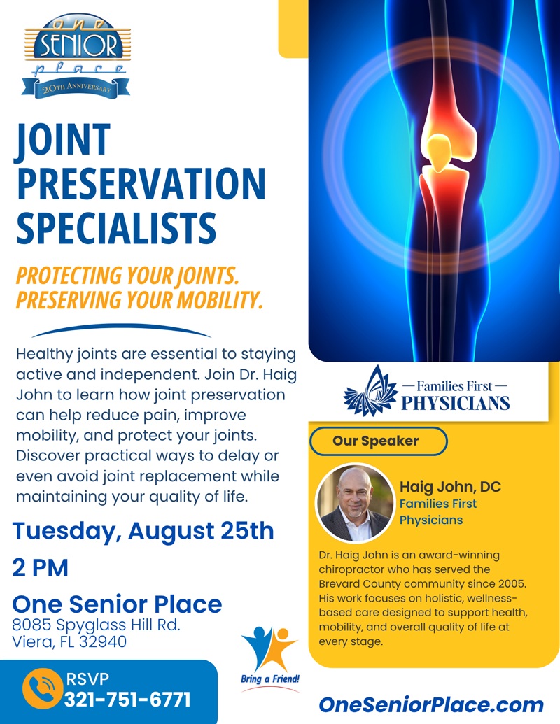 Joint Preservation Specialists: Protecting Your Joints. Preserving Your Mobility w/ Dr. Haig John, Families First Physicians