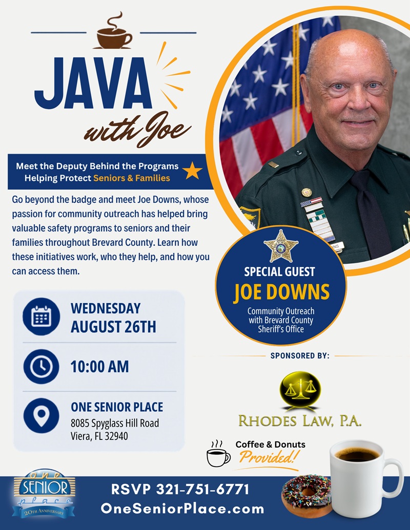 Java with Joe: Meet the Deputy Behind the Programs Helping Protect Seniors & Families w/ Joe Downs, Brevard County Sheriff's Office
