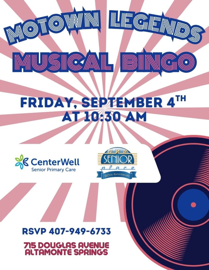 Motown Legends Musical Bingo