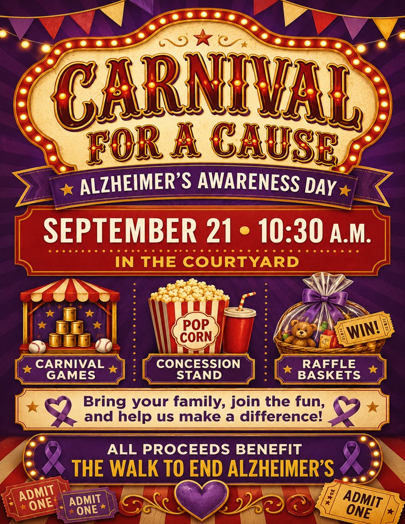 Carnival For A Cause: Alzheimer's Awareness Day at YOURLife of West Melbourne