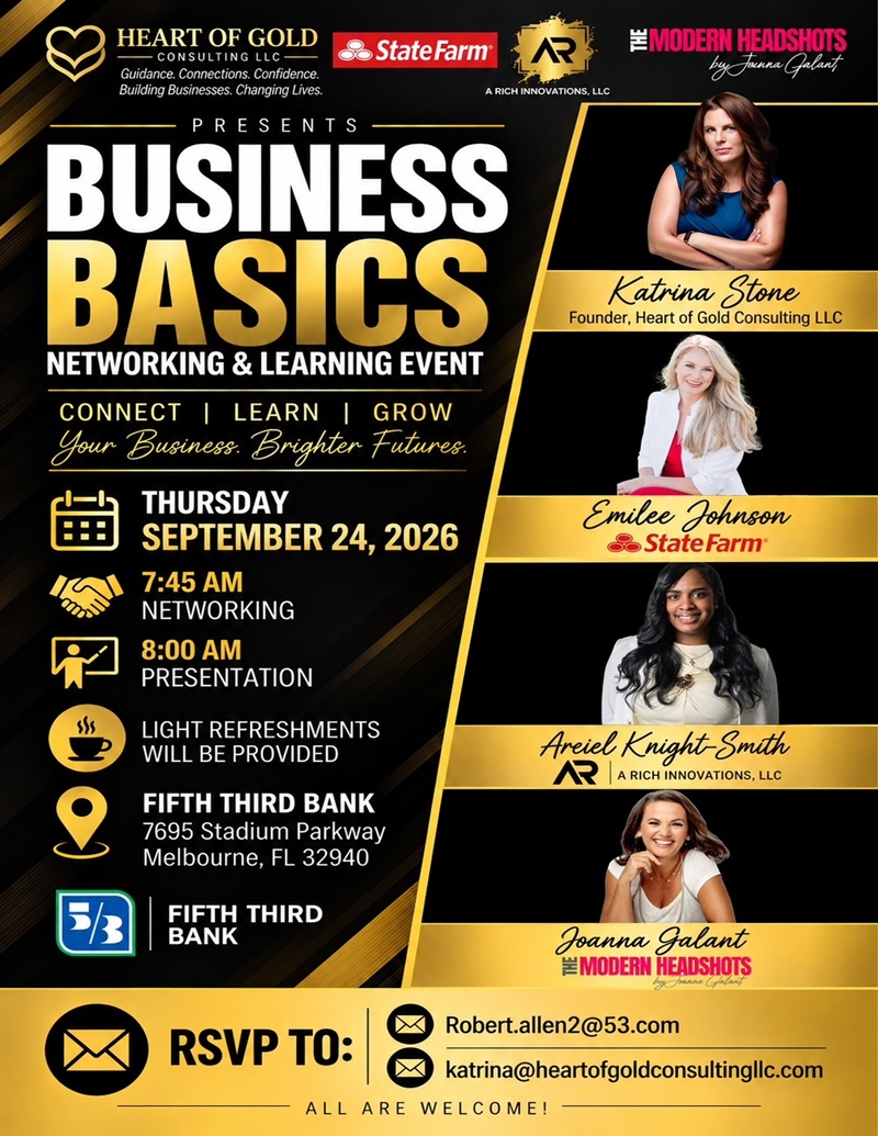 Heart of Gold Consulting Presents - Business Basics: Networking & Learning Event