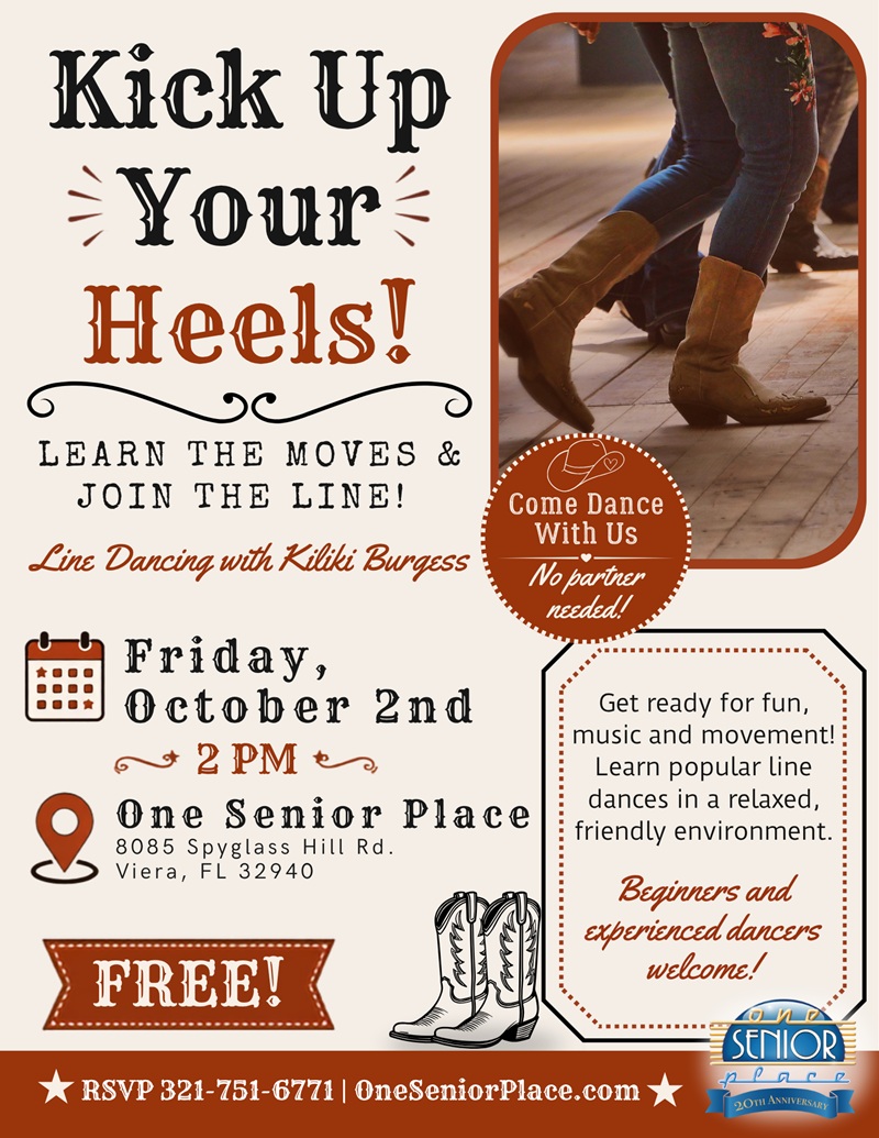 Kick Up Your Heels! Learn The Moves & Join The Line: Line Dancing with Kiliki Burgess