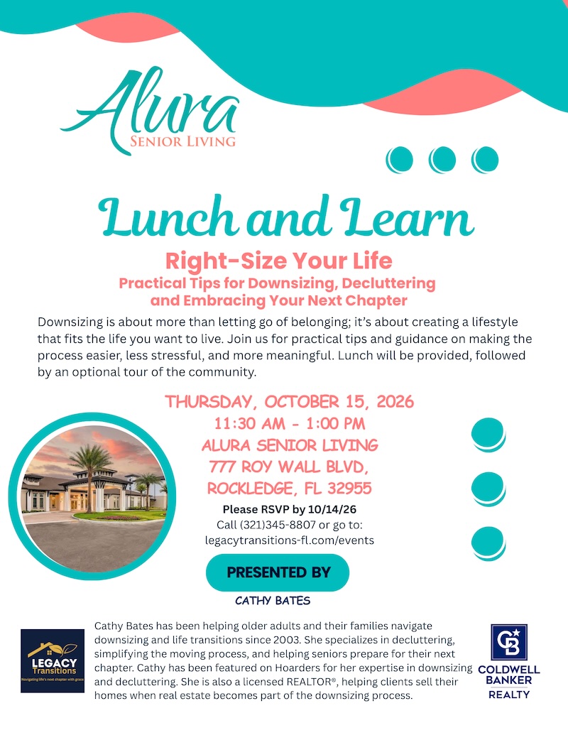 Lunch & Learn Right-Size Your Life at Alura Senior Living