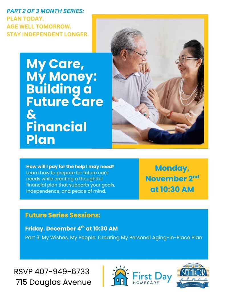 My Care, My Money: Building a Future Care & Financial Plan
