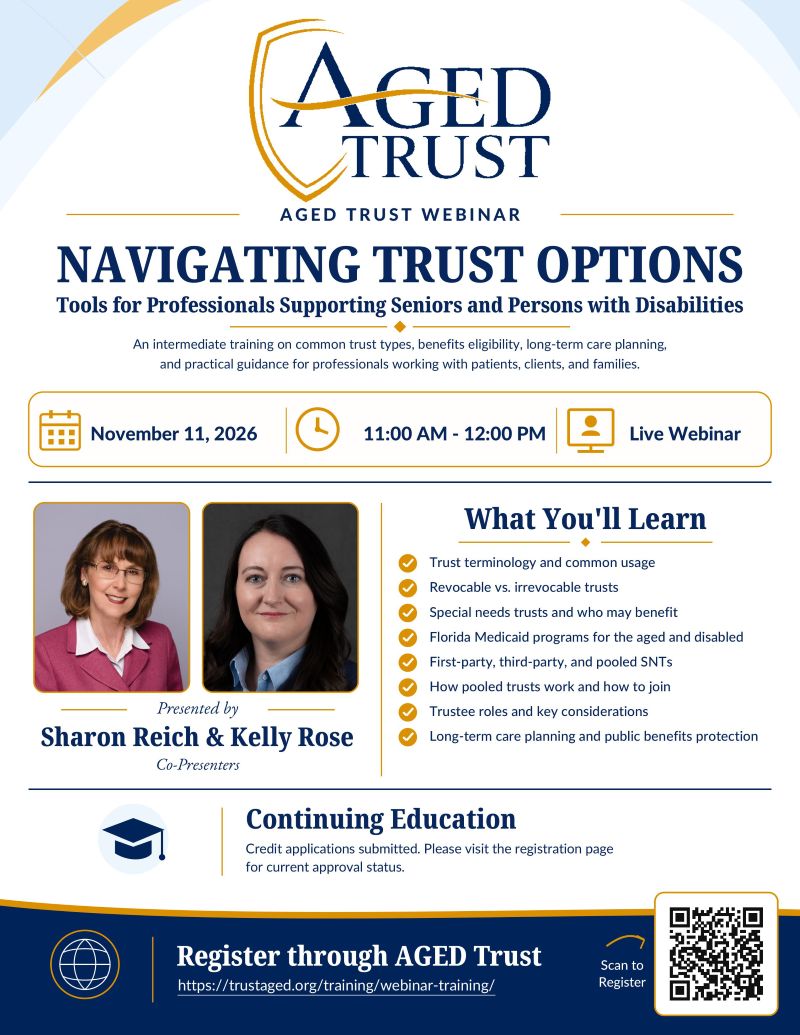 AGED Trust Webinar: Navigating Trust Options