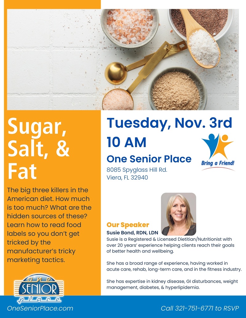 Dietitian Series: Sugar, Salt, & Fat w/ Susie Bond, RDN, LDN