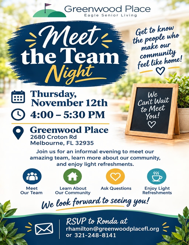 Meet the Team Night at Greenwood Place